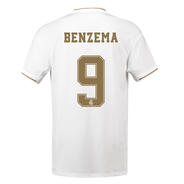 Camiseta Real Madrid NO.9 Benzema 1ª Kit 2019 2020 Blanco